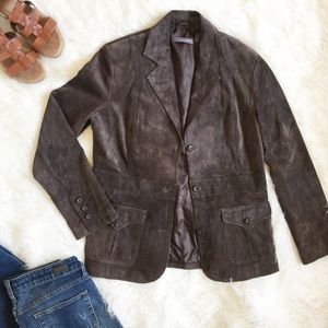 Liz Claiborne brown suede blazer